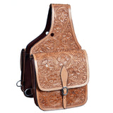 HILASON Western Horse Leather Saddle Bag Heavy-duty Traditional Trail Ride Tan | Saddle Bag | Horse Saddle Bag | Western Saddle Bag | Leather Saddle Bags for Horses | Leather Horse Saddle Bags