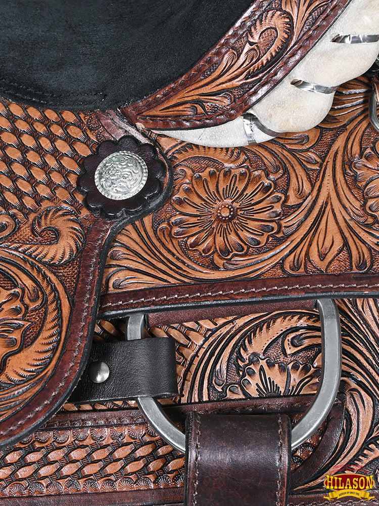 HILASON Western Horse Saddle American Leather Ranch Roping Cowboy Brown | Hand Tooled Wade & For Horses