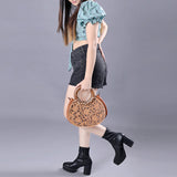 ADBG1227 American Darling Hand Tooled Genuine Leather Women Bag Western Handbag Purse