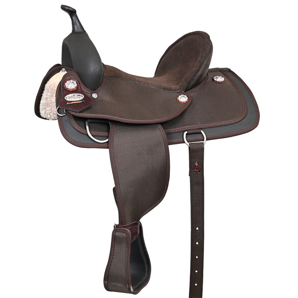 Hilason Horse Trail Pleasure Endurance Synthetic Saddle Brown