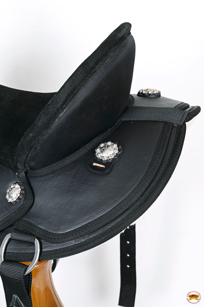 Hilason Horse Barrel Trail Pleasure Endurance Synthetic Saddle Black