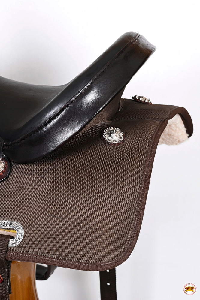Hilason Horse Barrel Trail Pleasure Endurance Synthetic Saddle Brown