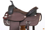 HILASON Flex Tree Western Horse Trail PleasureIn American Leather Saddle Brown | Leather Saddle | Western Saddle | Saddle for Horses | Horse Saddle Western