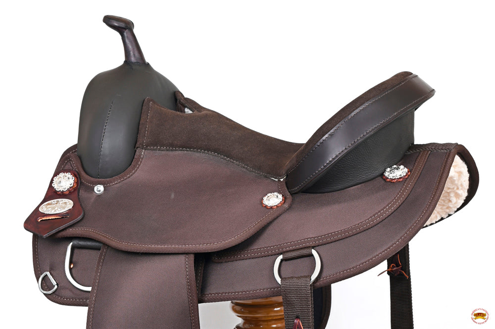 Hilason Flex Tree Western Horse Saddle Cordura Synthetic Trail & Pleasure