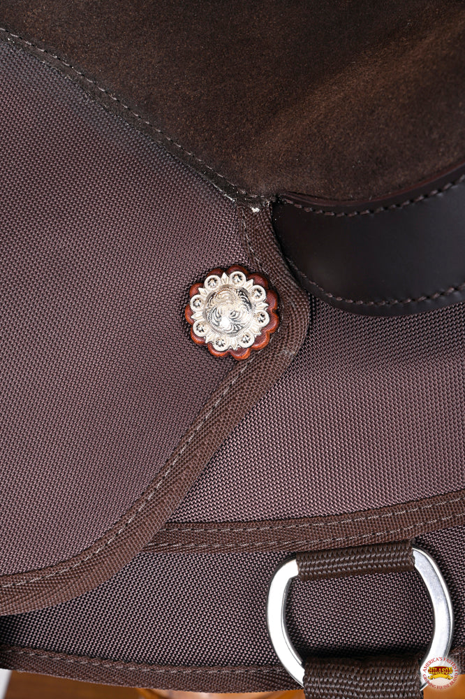 HILASON Flex Tree Western Horse Trail PleasureIn American Leather Saddle Brown | for Horses