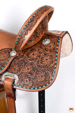 Hilason Western Horse Flex Tree Barrel Trail In American Leather Saddle Brown