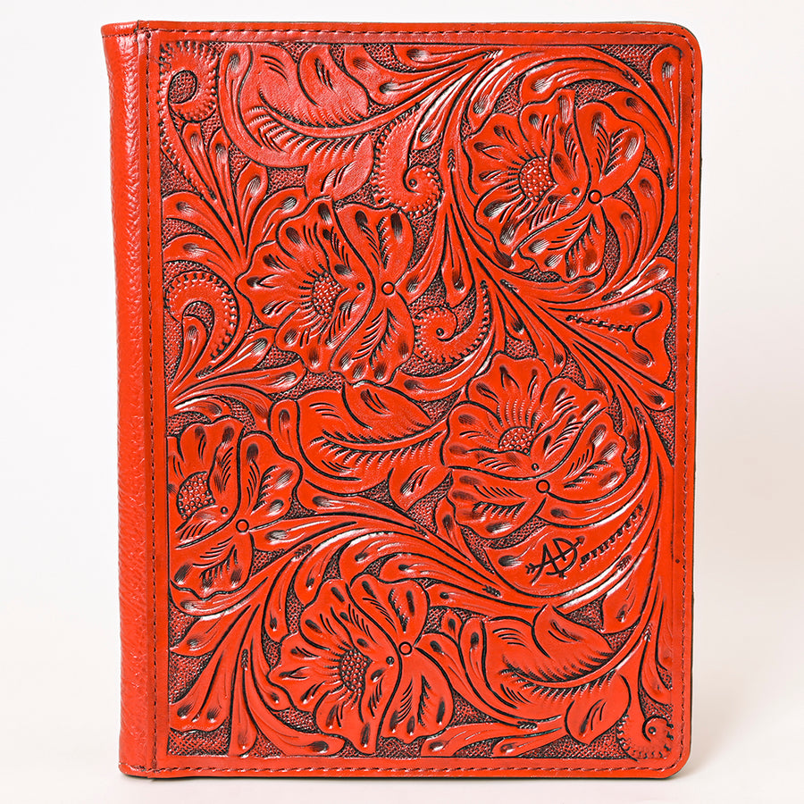 American Darling Western Portfolio Bag – Hand-Tooled Floral Carved Genuine Leather Organizer Case for Work, Travel & Daily Use