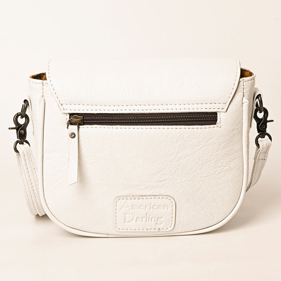American Darling Western Leather Crossbody Bag – Genuine Artisan Riveted Women’s Purse with Adjustable Strap and Secure Storage