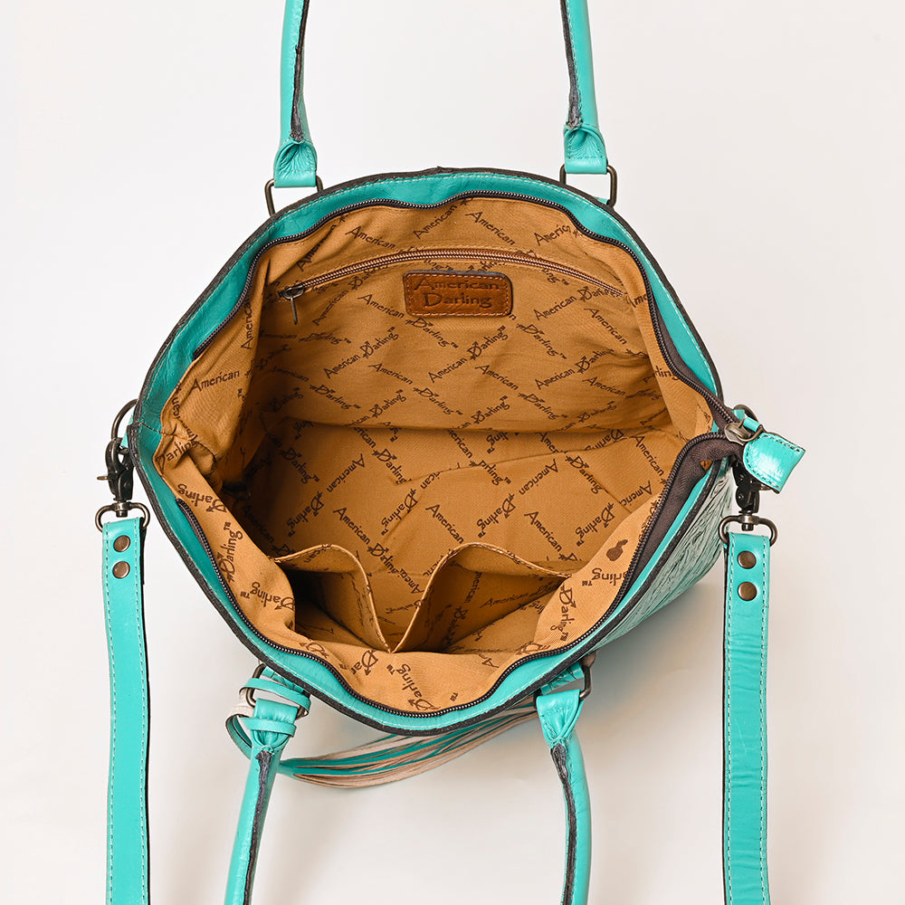 American Darling Hand Tooled Genuine Leather Women Bag Western Handbag Purse