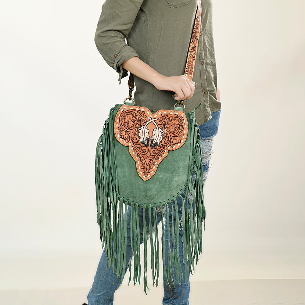 American Darling Cross Body Hand Tooled Genuine Leather Western Women Bag Handbag Purse | Crossbody for Cute Purs