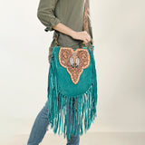 American Darling Cross Body Hand Tooled Genuine Leather Western Women Bag Handbag Purse | Crossbody for Cute Purs