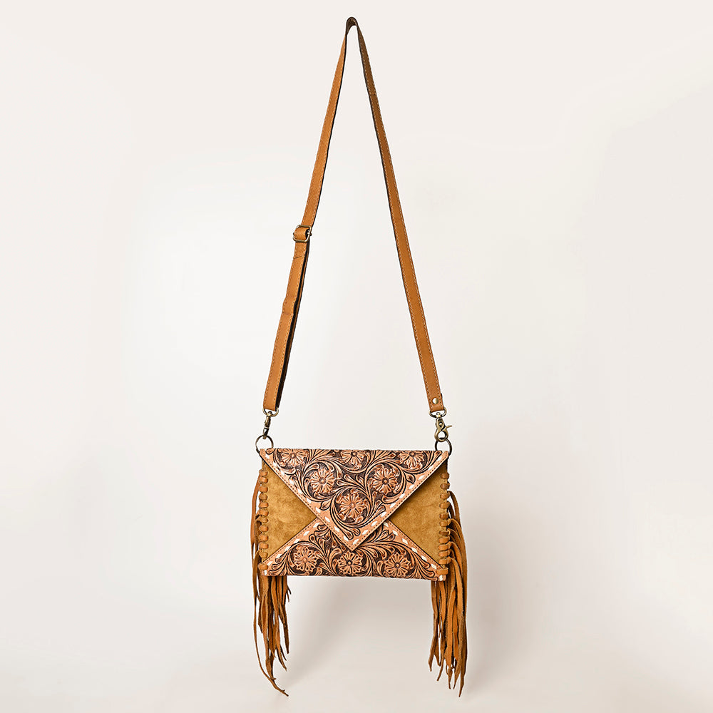 American Darling Envelope Hand Tooled Genuine Leather Western Women Bag Handbag Purse | for Cute