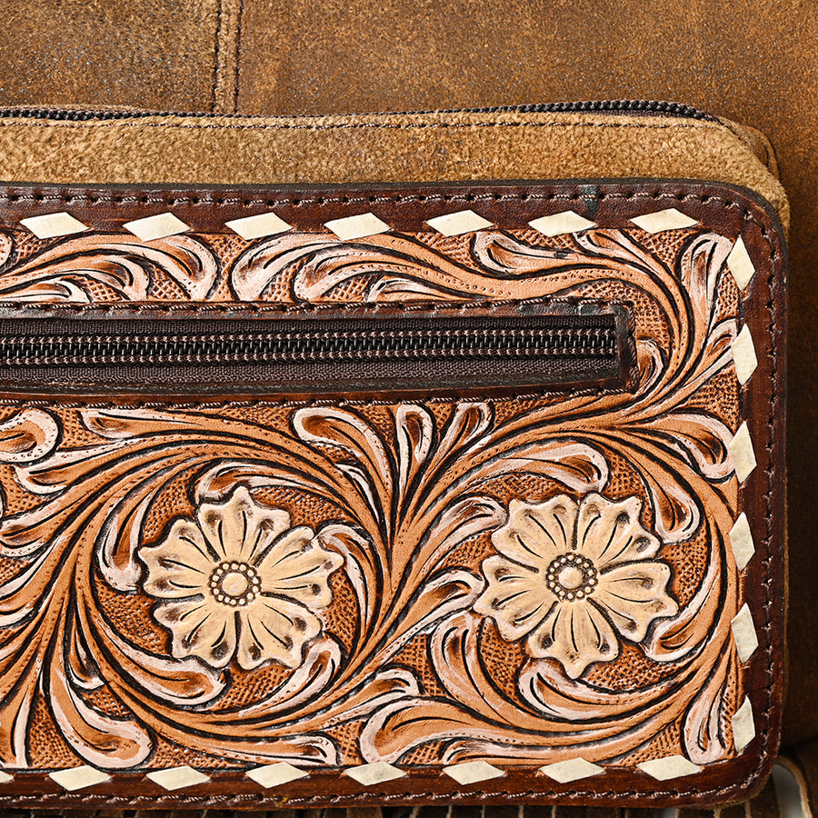 American Darling Crossbody Hand Tooled Genuine Leather Women Bag Western Handbag Purse