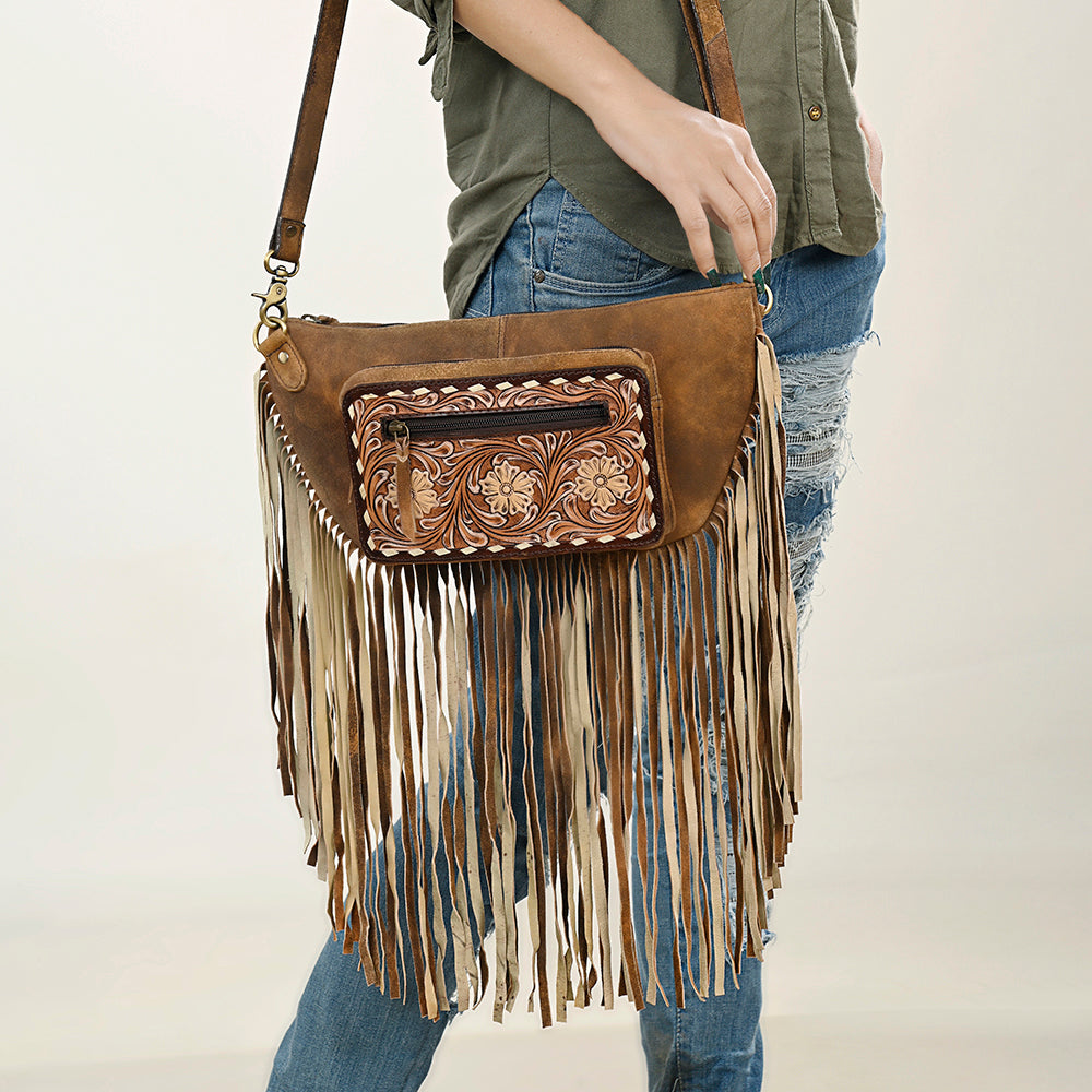 American Darling Crossbody Hand Tooled Genuine Leather Women Bag Western Handbag Purse
