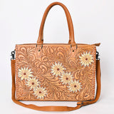 American Darling Briefcase Hand Tooled Genuine Leather Women Bag Western Handbag Purse