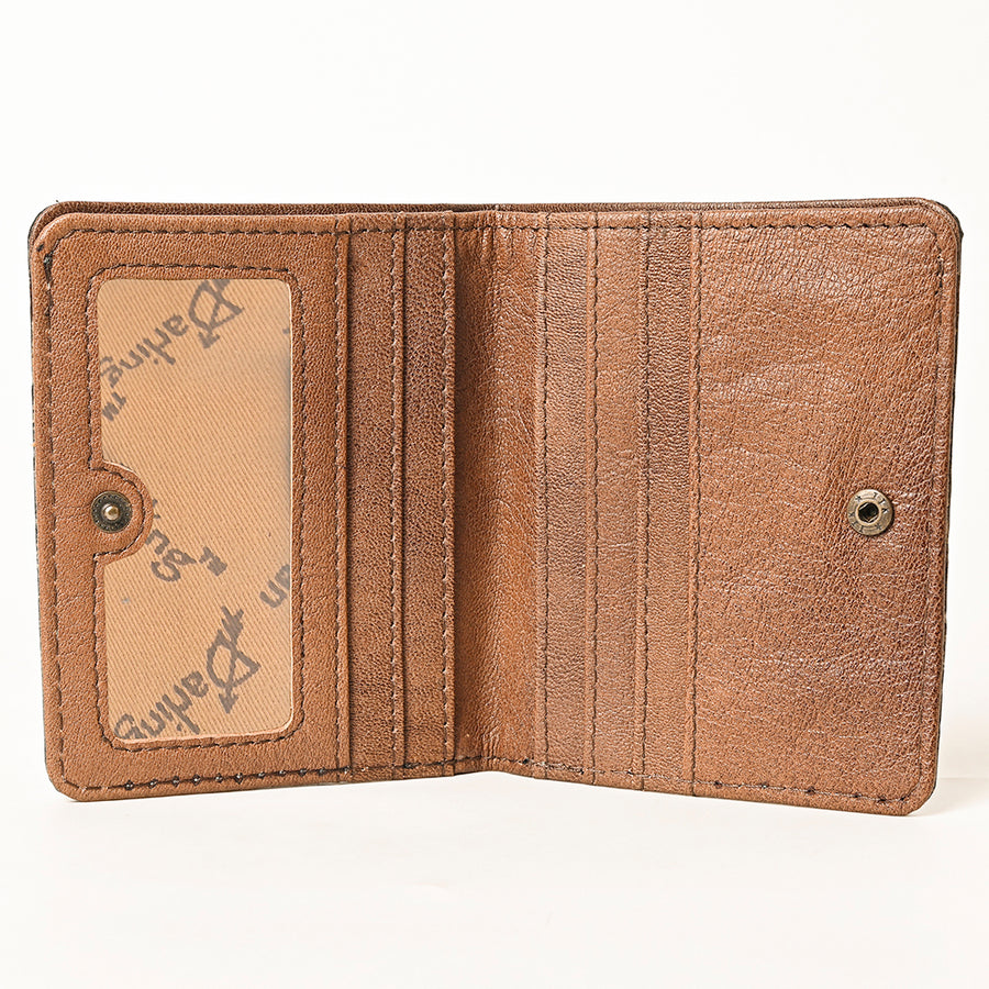 American Darling Western Wallet Bag for Women – Genuine Leather Crocodile Embossed Compact Design with Multiple Card Slots