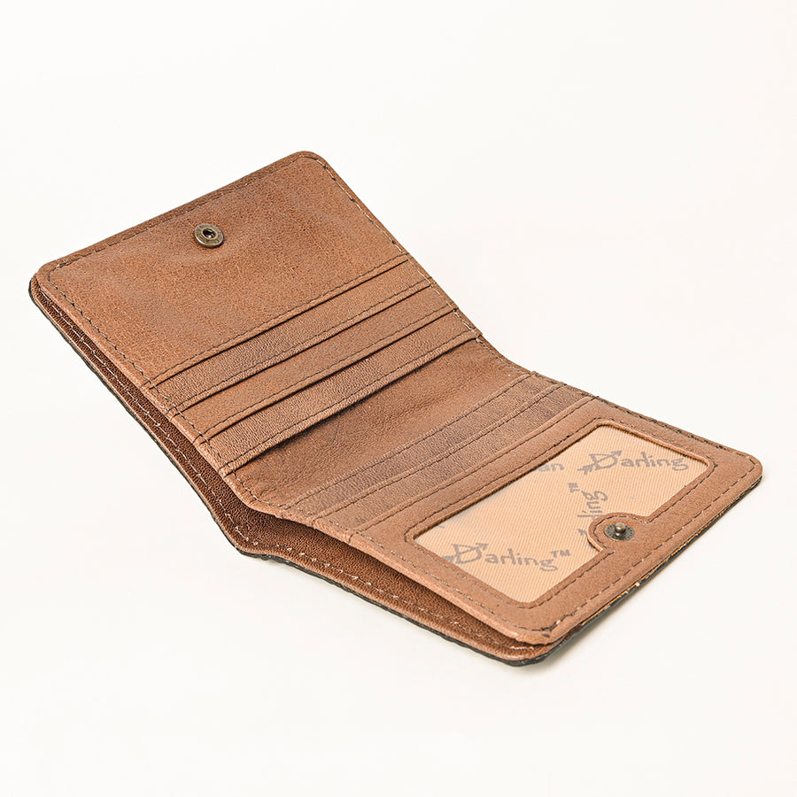 American Darling Western Wallet Bag for Women – Genuine Leather Crocodile Embossed Compact Design with Multiple Card Slots