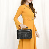 American Darling Jewelry Case Hand Tooled Genuine Leather Women Bag Western Handbag Purse