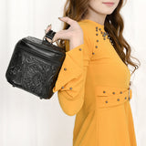 American Darling Jewelry Case Hand Tooled Genuine Leather Women Bag Western Handbag Purse