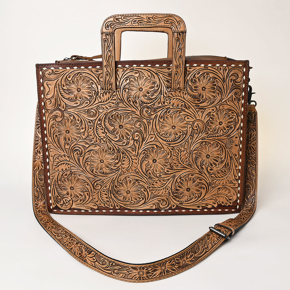 ADBG1276A American Darling Hand Tooled Genuine Leather Women Bag Western Handbag Purse