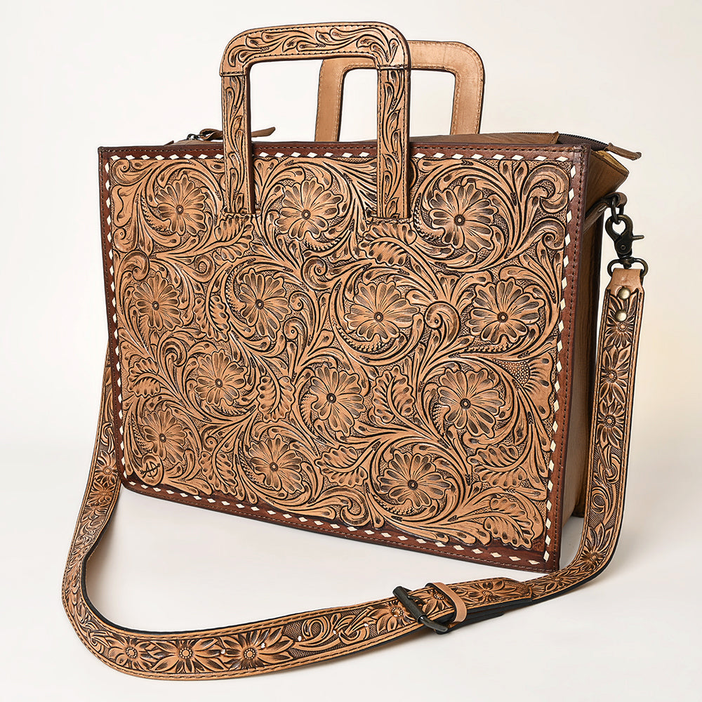 ADBG1276A American Darling Hand Tooled Genuine Leather Women Bag Western Handbag Purse