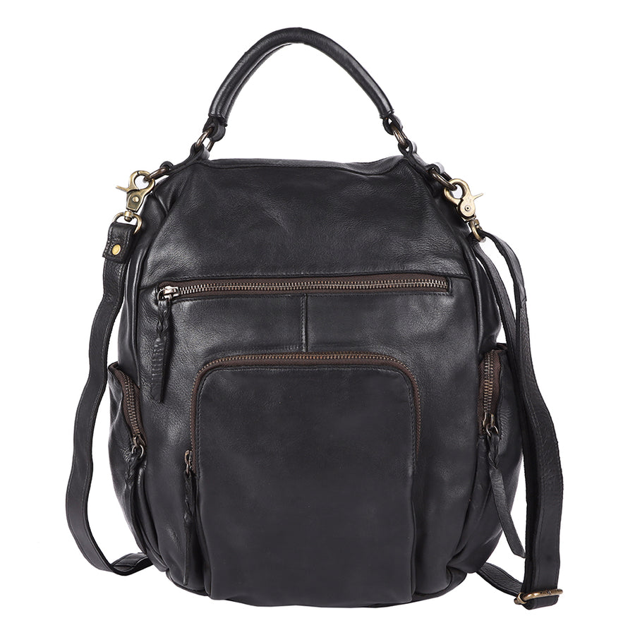 Never Mind Nmbgm156B Backpack Vintage Handmade Genuine Cowhide Leather Women Bag Western Handbag Purse