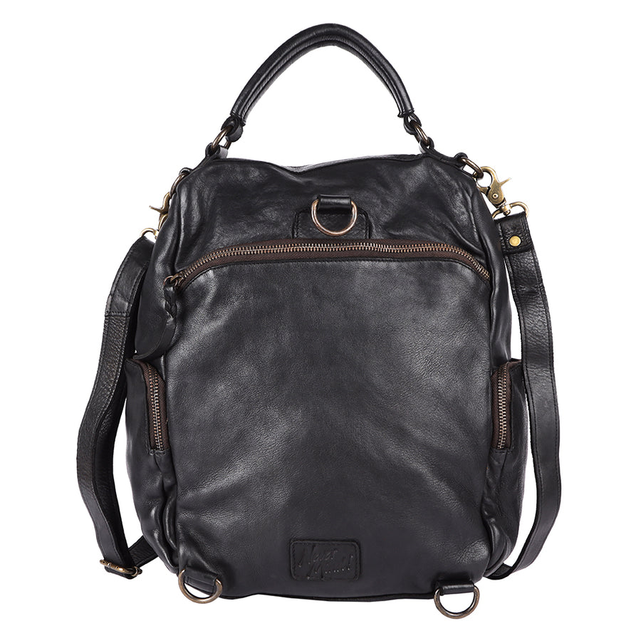 Never Mind Nmbgm156B Backpack Vintage Handmade Genuine Cowhide Leather Women Bag Western Handbag Purse