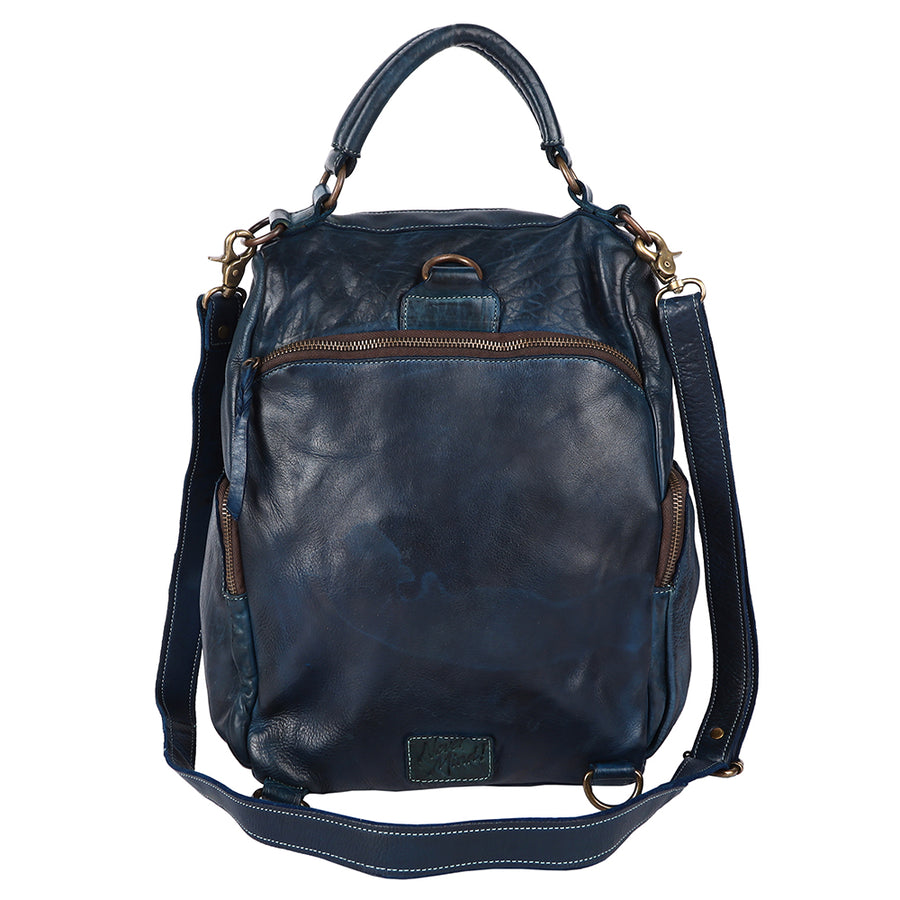 Never Mind Nmbgm156C Backpack Vintage Handmade Genuine Cowhide Leather Women Bag Western Handbag Purse