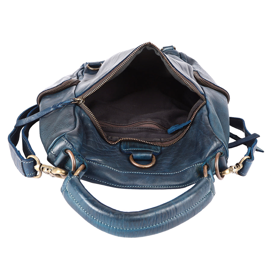 Never Mind Nmbgm156C Backpack Vintage Handmade Genuine Cowhide Leather Women Bag Western Handbag Purse