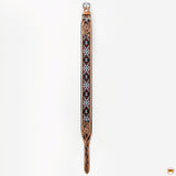 Hilason Western Style Heavy Duty Beaded American Leather Pet Dog Collar
