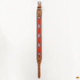 Hilason Western Style Heavy Duty Beaded American Leather Pet Dog Collar