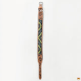 Hilason Western Style Heavy Duty Beaded American Leather Pet Dog Collar