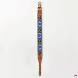 Hilason Western Style Heavy Duty Beaded American Leather Pet Dog Collar
