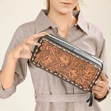ADBGA453A American Darling Hand Tooled Hair On Genuine Leather Women Bag Western Handbag Purse