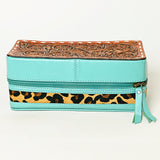 American Darling Jewelry Case Hand Tooled Hair-On Genuine Leather Western Women Bag |