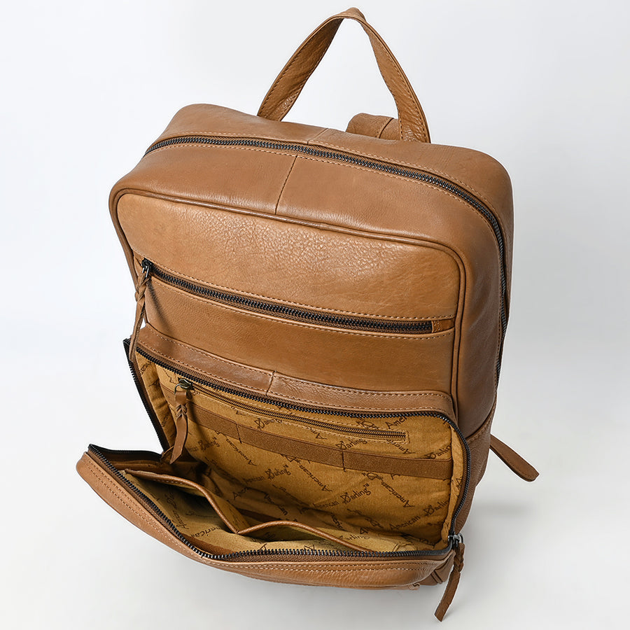 American Darling Backpack Western Genuine Leather Handcrafted Multi Pocket Rucksack Daypack with YKK Zipper