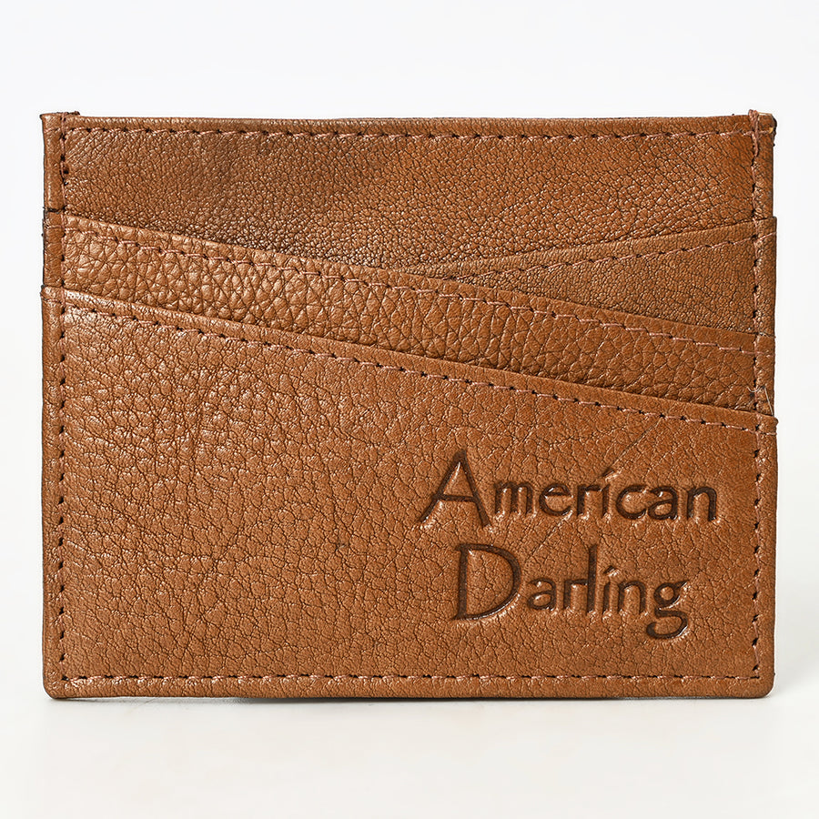 American Darling Card-Holder Western Genuine Leather Handcrafted Slim Minimalist Pocket Credit Card Wallet