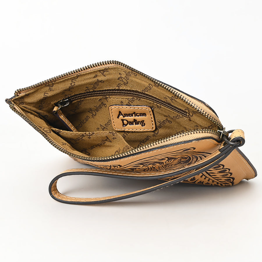 American Darling Coin Purse Hand Tooled Genuine Leather Western Women Bag | Handbag Wallet Purses for