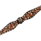 Hilason Horse Floral Hand Carved American Leather Breast Collar Headstall Concho Brown
