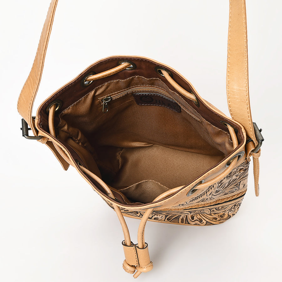 OHLAY OHG101A Bucket Hand Tooled Genuine Leather women bag western handbag purse