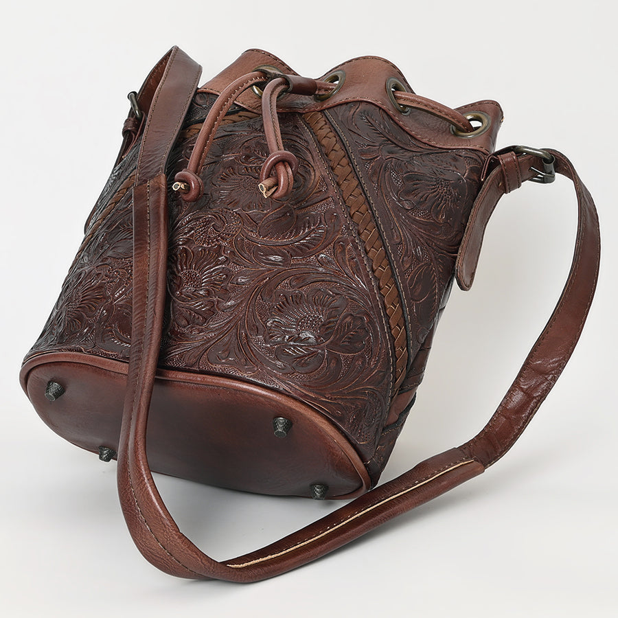 OHLAY OHG101C Bucket Hand Tooled Genuine Leather women bag western handbag purse