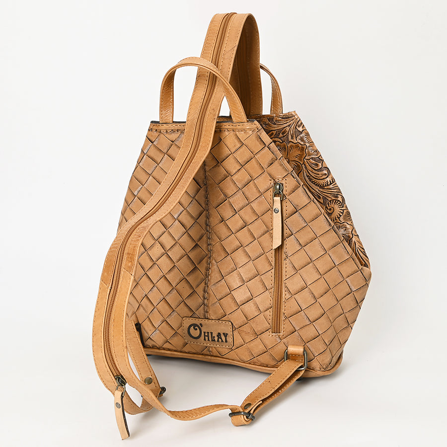 Ohlay Bags OHG102A Backpack Hand Tooled Genuine Leather Women Bag Western Handbag Purse
