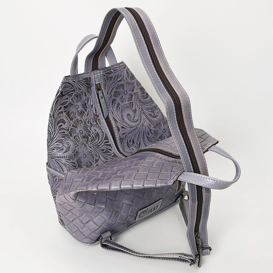 OHLAY Backpack Hand Tooled Genuine Leather Women's Bag Western Handbag Purse | Womens Handbags Belt for Women Summer