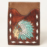 OHLAY SOHCCG102C Card-Holder Hand Tooled Genuine Leather women bag western handbag purse