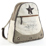 Ohlay Bags OHV144 Backpack 100% Cotton Demin Genuine Leather Women Bag Western Handbag Purse