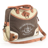 Ohlay Bags OHV148 Tote 100% Cotton Demin Genuine Leather Women Bag Western Handbag Purse