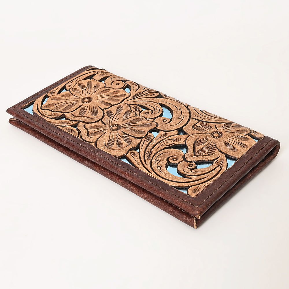 OHLAY WALLET Hand Tooled Genuine Leather women bag western handbag purse