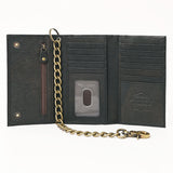 AMERICAN TANNER Genuine Leather Long Bifold Wallet For Men Women H6.5 X W3.25 D1