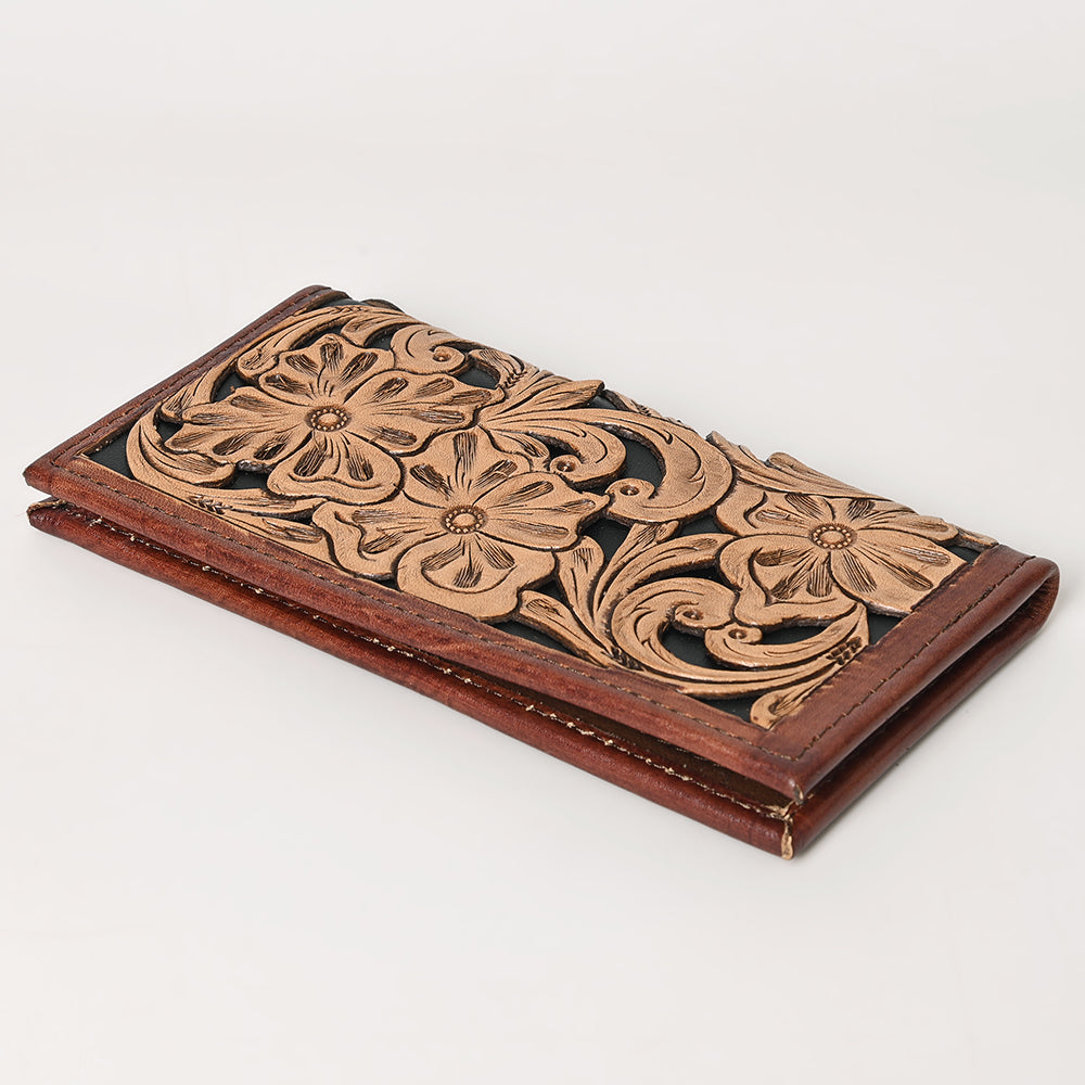 OHLAY WALLET Hand Tooled Genuine Leather women bag western handbag purse