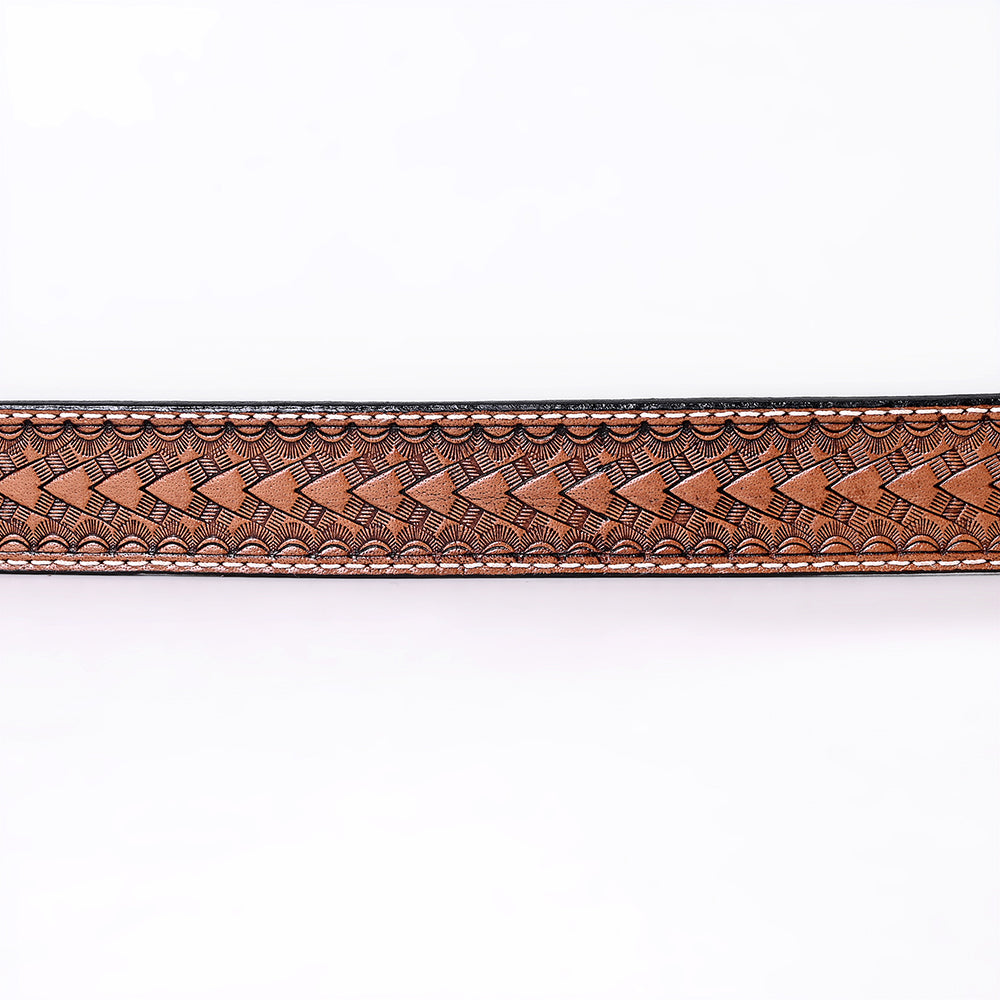 COMFYTACK Western Genuine Leather Belt for Men Women Cowboy Cowgirl Handmade Unisex Full Grain Heavy Duty Floral Tooled Belt